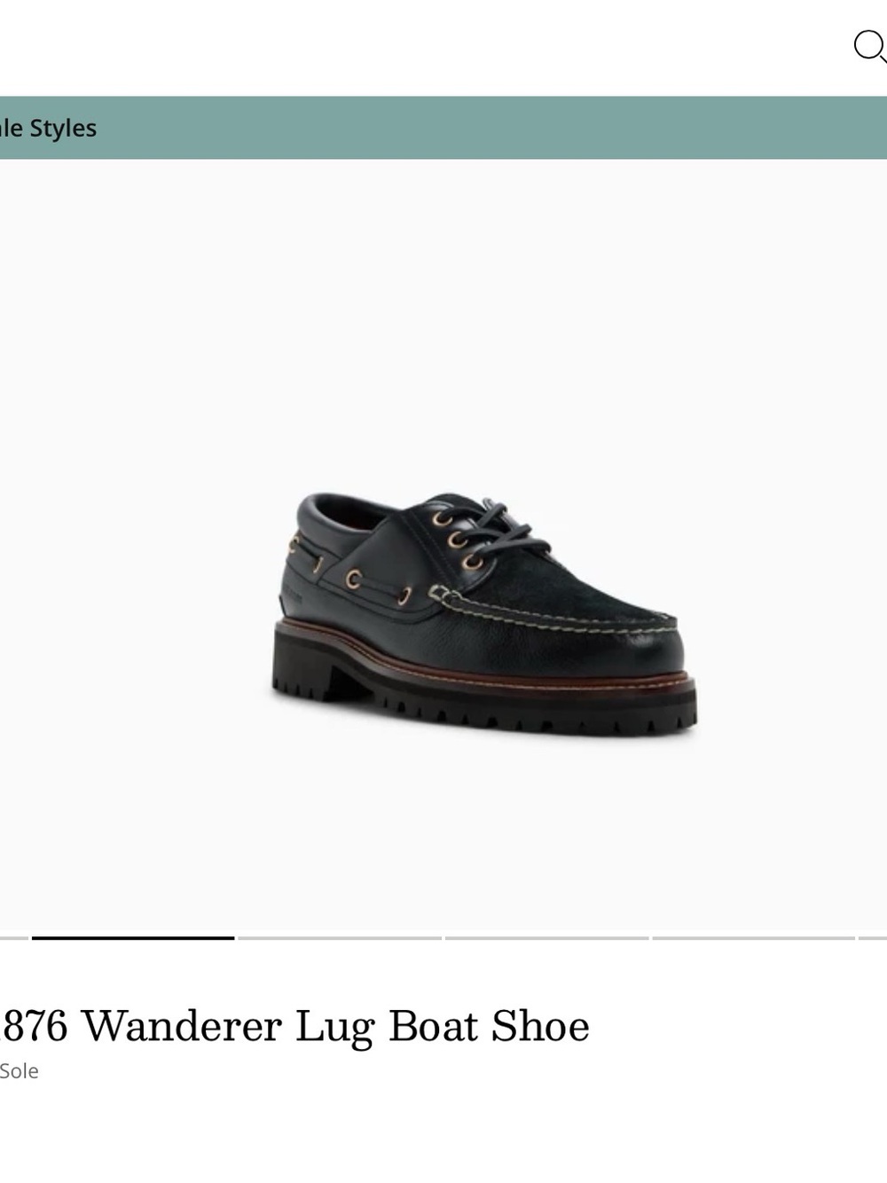 Wanderer Lug Boat Shoe - Black